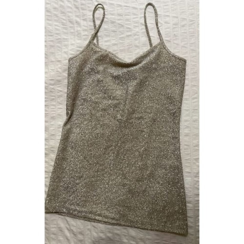 ANN TAYLOR SPARKLING GOLD JERSEY